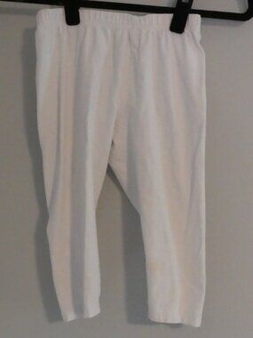 Vintage SIMPLY BASIC White Soft Cotton Leggings Pull-On Pants - size small